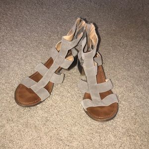 Steve Madden Gladiator Sandals - Taupe Suede